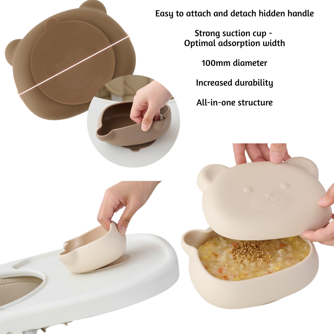 AttiRabbit Baby Bear Suction Bowl (450ml)