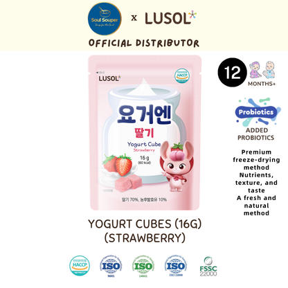 (12m+) Lusol Yogurt Cubes (Strawberry/Bluberry/Cheese)
