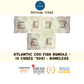 Individually Sealed & Packed Atlantic Cod Fish, Threadfin Fish & Bakka Salmon Cubes (Frozen) (6months+)