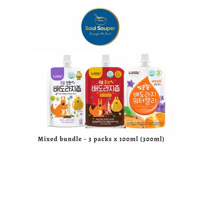 Lusol (100ml x 3 packs) Pear Balloon Flower Juice Red Ginseng (12months+)