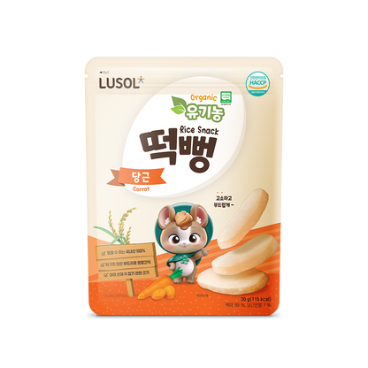 Lusol Organic Rice Snack - SWEET PUMPKIN / Carrot - 6months+ (30g)